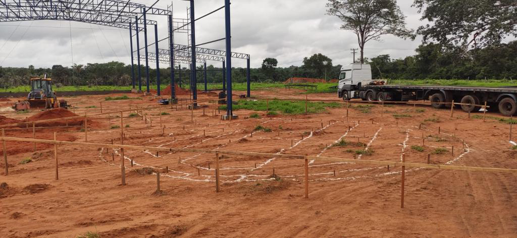 Demarcação Inicial para construção de Base(Civil), para montagem de Silo.