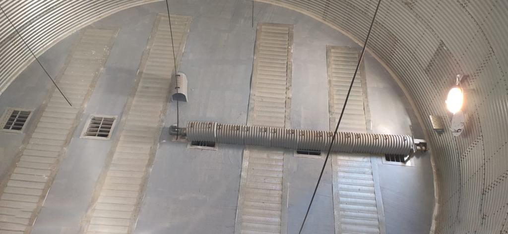 Parte interna do silo